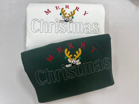 Christmas Embroidered Sweatshirt - Festive Holiday Apparel - Holiday Sweatshirt - Cozy Christmas Embroidery - Christmas Gifts