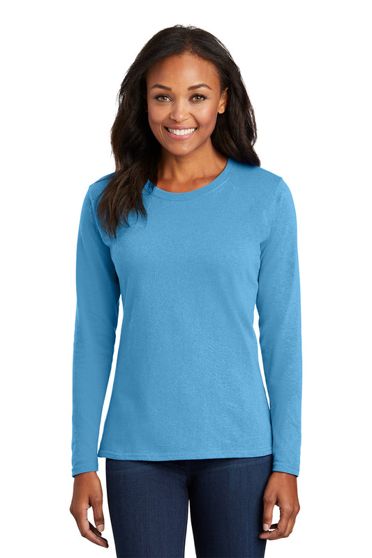 Port & Company® Women's Long Sleeve Core Cotton Tee - LPC54LS