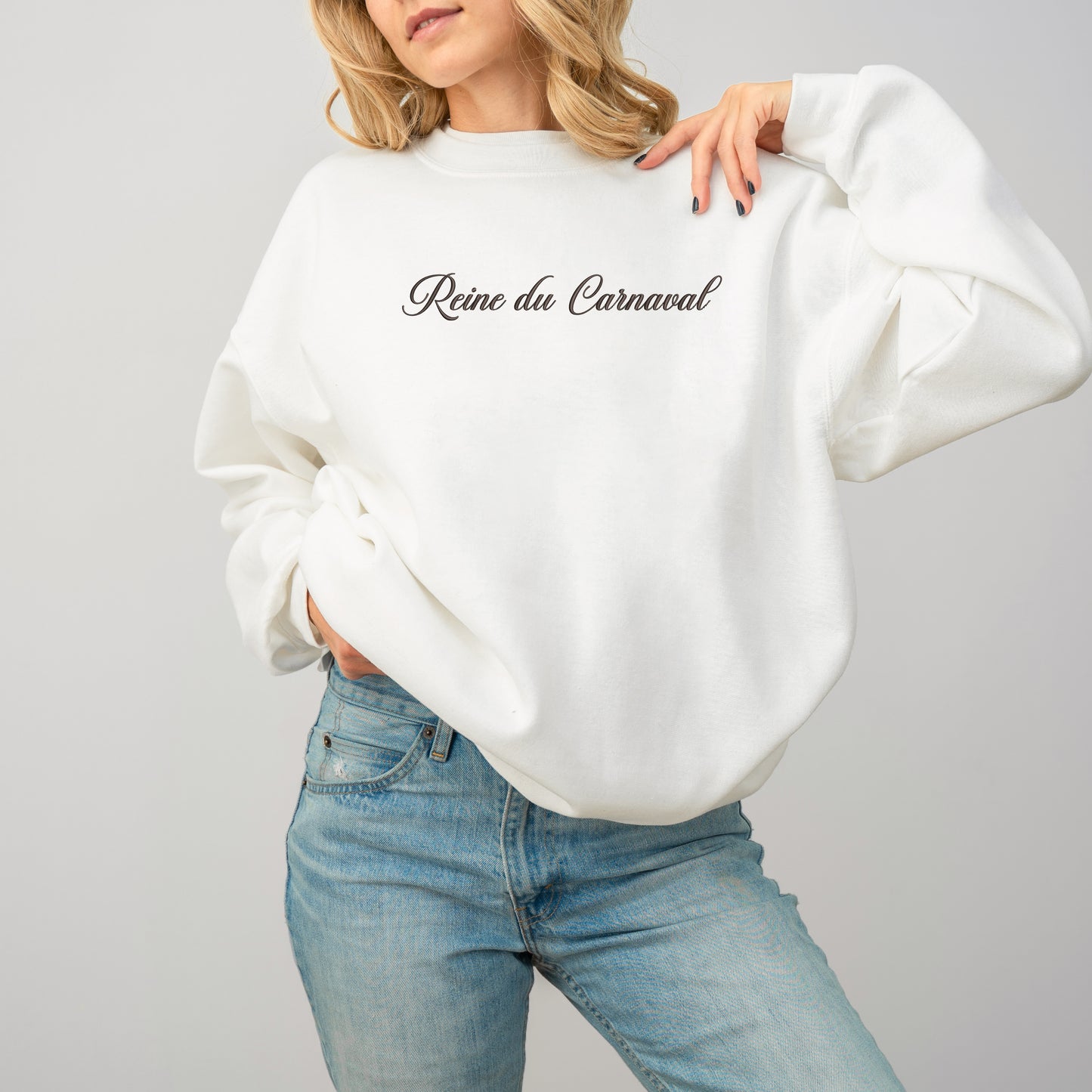 Reine du Carnaval Embroidered Sweatshirt