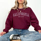 California West Coast Embroidered Sweatshirt, California crewneck, California embroidery, States and cities shirts, California sweatshirt