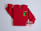 Fcking Merry Christmas Embroidered Sweatshirt, Holiday Apparel, grinch Sweatshirt, Cozy Christmas Embroidery, Christmas Gifts