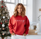 Simple Merry Christmas Embroidered Sweatshirt, Holiday Apparel, Holiday Sweatshirt, Cozy Christmas Embroidery, Christmas Gifts