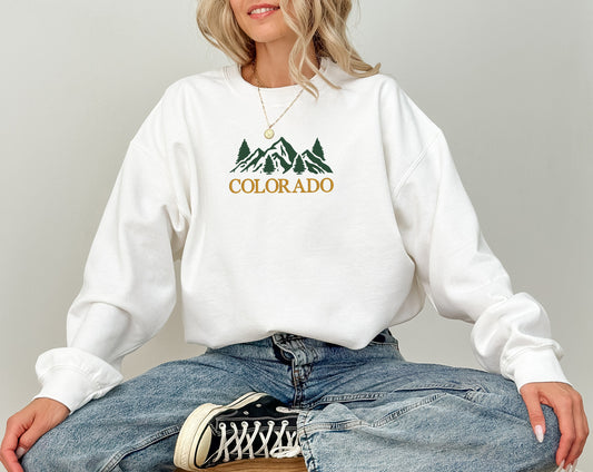 Colorado Embroidered Sweatshirt, Colorado crewneck, Colorado embroidery, States and cities shirts, Colorado sweatshirt, Colorado