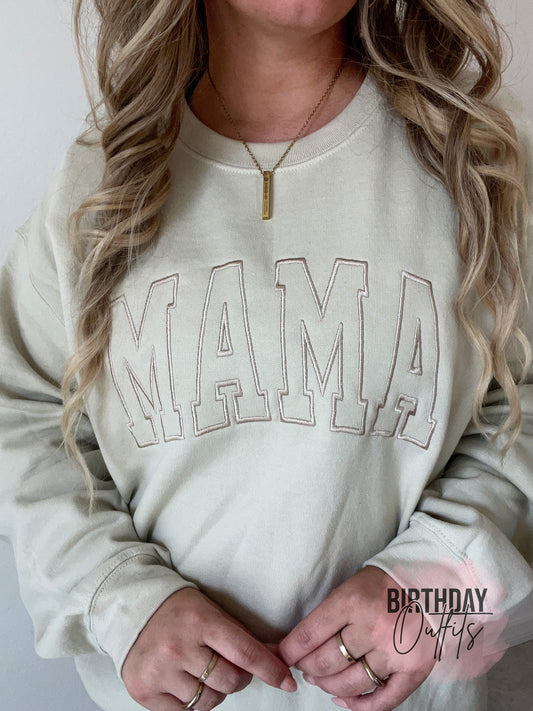 Embroidered Mama Sweatshirt, Embroidered mama Crewneck, Personalized Gifts, Personalized Sweatshirt, Trendy Crewnecks for Women, Mom gifts