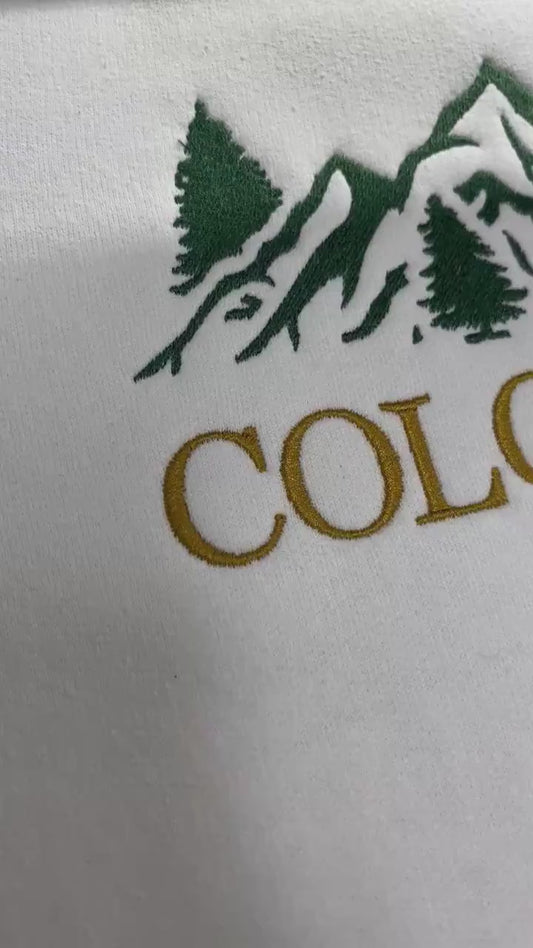 Colorado Embroidered Sweatshirt, Colorado crewneck, Colorado embroidery, States and cities shirts, Colorado sweatshirt, Colorado