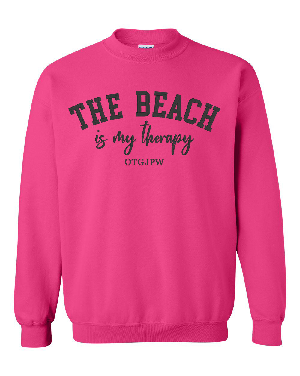 The Beach is My Therapy Embroidered Sweatshirt