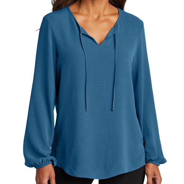 Women's Textured Crepe Blouse Thumbnail